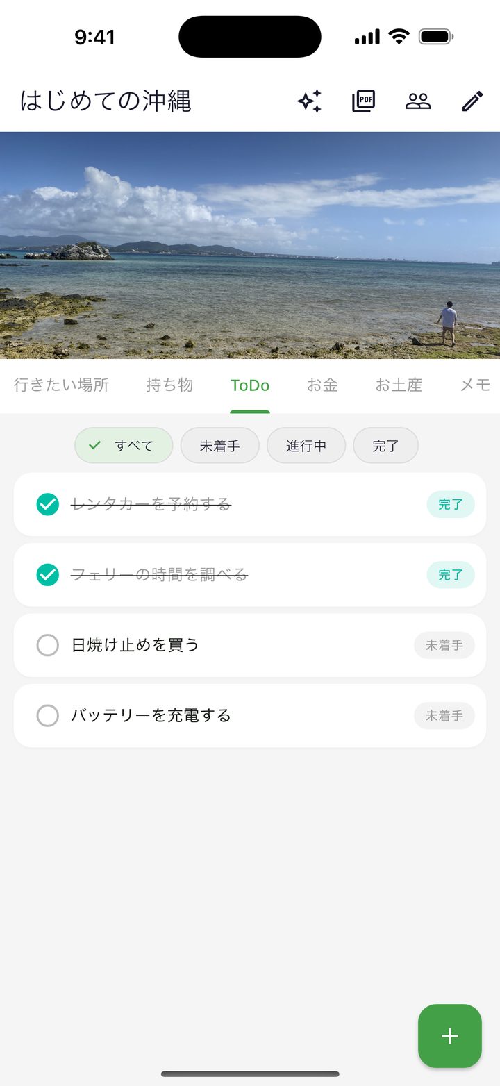 共有しているToDo
